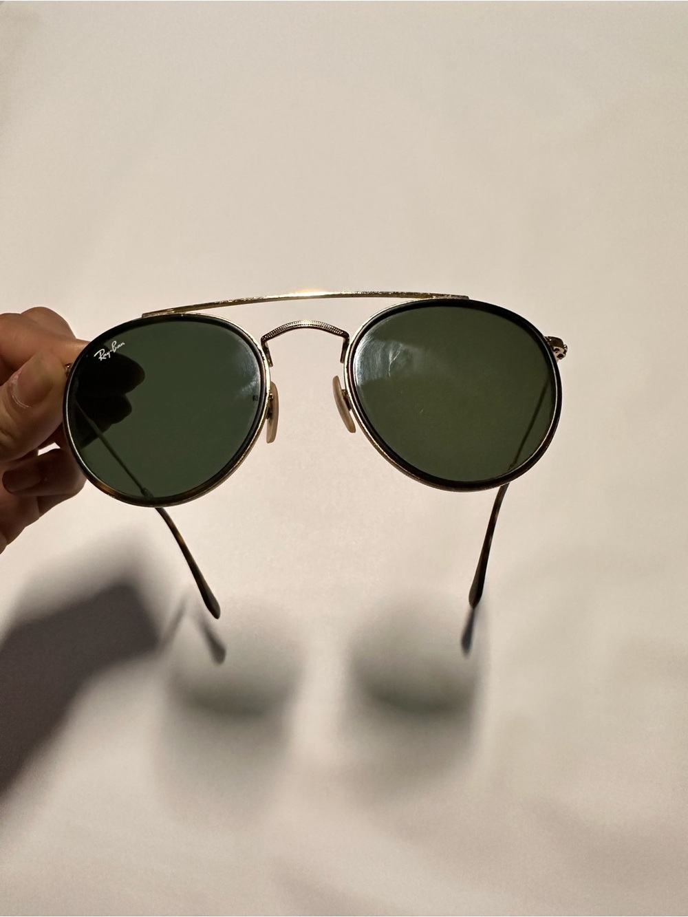Ray-Ban Gold Slim Metal Temple Sunglasses